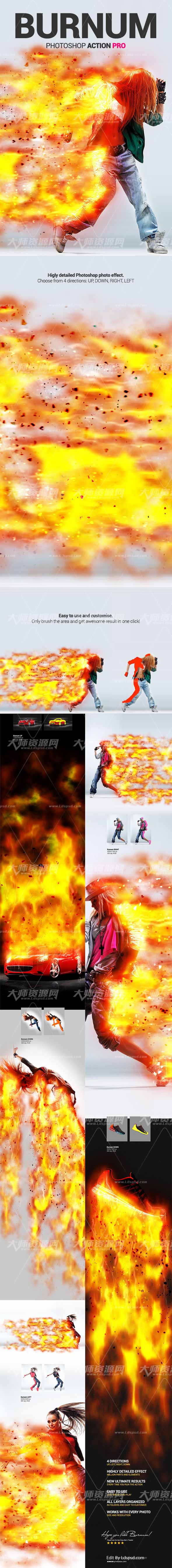 Burnum PS Action,极品PS动作－烽火抽离